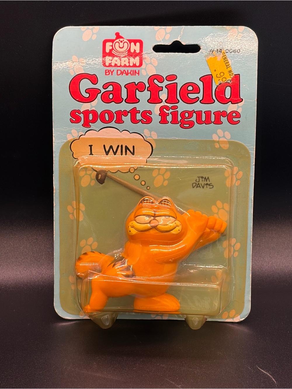 Vintage 1980s Garfield Dakin Fun Farm I Win Golf Sports Figure Sealed Jim Davis